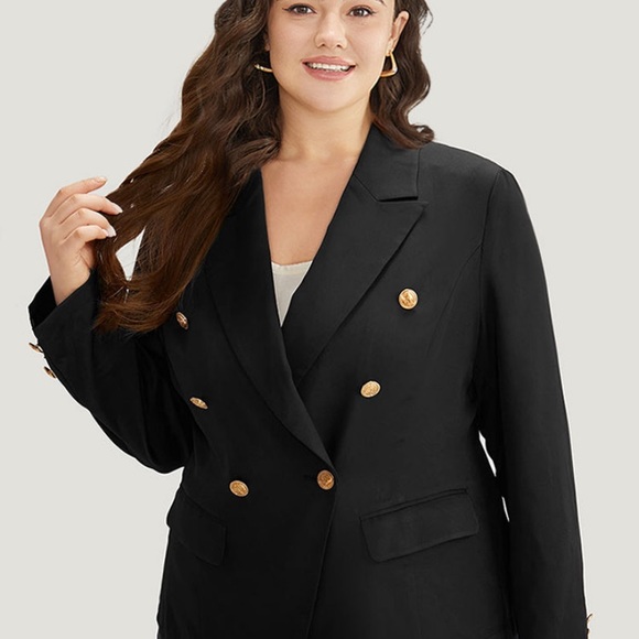 Double breasted NTW black blazer w/ gold buttons - Picture 1 of 3